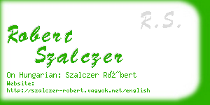 robert szalczer business card